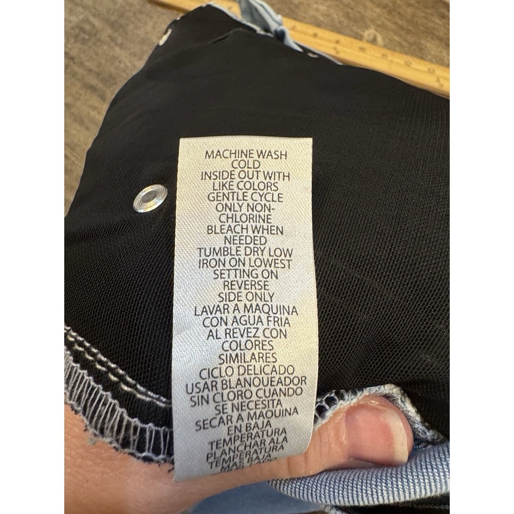 Democracy brand "Curve Equality" jeans in a light wash blue Wide Leg Size 14 - Picture 7 of 12